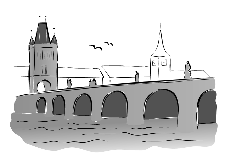 Ilustrace Karlova mostu v Praze
